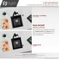 thumbnail image 4 of Stylish Dual Mount 16" Black Composite Granite Single Bowl Kitchen Sink with Strainer S-816N, 4 of 7