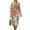 Orange and White - Maple Leaf, variant on DISNIMO Women's Summer Maxi Dresses Monstera Print Long Shift Dress Casual Loose Dress 3/4 Sleeve V Neck Midi Dresses for Women, S