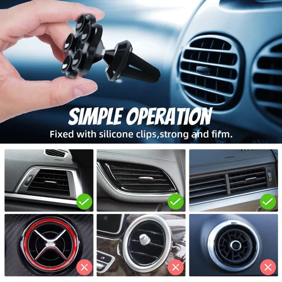 360° Universal Car Phone Holder Car Dashboard/ Air Vent Suction Cup Car Mount