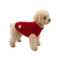 thumbnail image 3 of Zynoxe Small Dog Sweater Warm Comfy Knit Ribbed Winter Sweaters Solid Color Turtleneck Love Heart Print Winter Clothes, 3 of 6