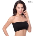 thumbnail image 2 of Sujetador inalámbrico Sujetadores sin tirantes Accesorios de Bandeau Accesorios removibles Pulsado sin fisuras Pull-On Cierre Ropa interior cómoda para vestido de noche negro seitruly AP008611-04B, 2 of 6