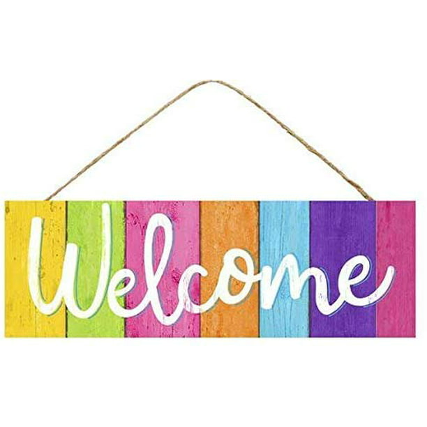 Summer Colors Wooden Welcome Sign - 15