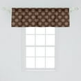 thumbnail image 2 of Ambesonne Chocolate Brown Valance Pack of 2, Bicolour Persian, 54"X18", Chocolate and Peach, 2 of 4