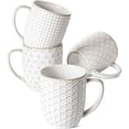 thumbnail image 1 of Juego de tazas de café de 12 onzas, tazas de cerámica en relieve para café con leche, té caliente, capuchino, mocha, cacao, regalo de boda para inauguración de la casa, juego, 1 of 4
