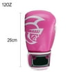 thumbnail image 2 of Gants de Boxe pour Hommes et Femmes Mitaines d'Entraînement de Frappe MMA Muay Gants de Sparring Kickboxing - Rose, 2 of 5