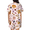 thumbnail image 3 of Bixox Women's Cute Dog Printed Pajama Set 2 Piece Lounge Set Top and Shorts Soft Pajamas, Shorts with Pockets, 3 of 7