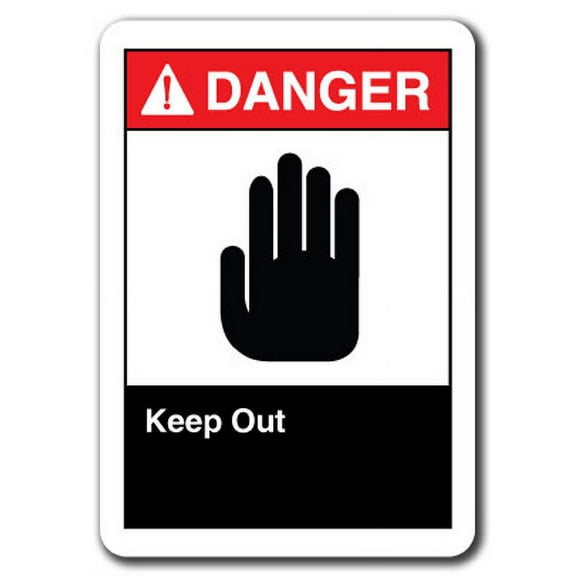 Danger Sign - Keep Out 7"x10" Plastic Safety Sign ansi osha
