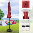 thumbnail image 6 of Simple Deluxe 7.5ft Patio Umbrella Outdoor Table Market Yard Umbrella with Push Button Tilt and Crank Lift, 6 Heavy-Duty Ribs for Patio, Garden and Deck Use, Red, 6 of 7