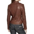 thumbnail image 2 of Celebrity Women's Lambskin Leather Jacket Motorcycle Slim Fit Biker W079, 2 of 3