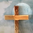 thumbnail image 3 of Cruz de Madera de Olivo Simple de 6" de Jerusalén, 3 of 3