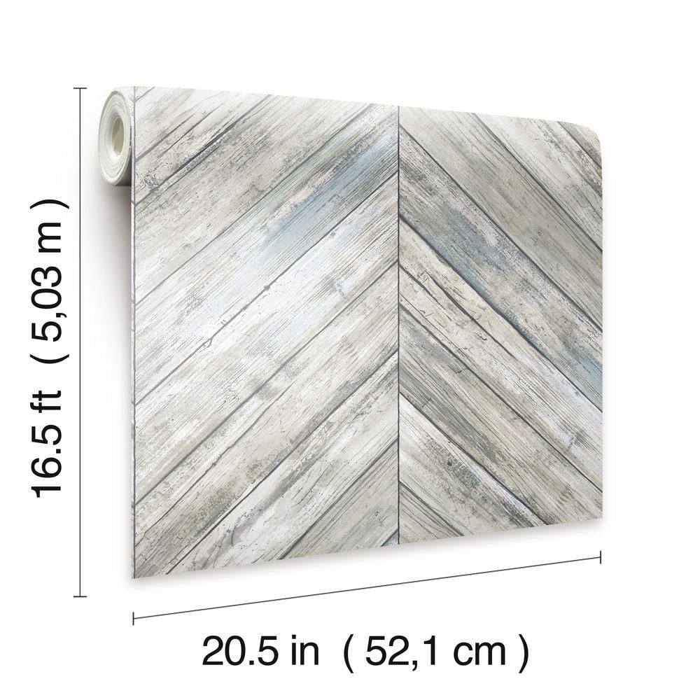 Herringbone Wood Boards Peel and Stick Wallpaper