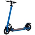 thumbnail image 1 of Soozier Kick Scooter Folding Adjustable Ride On Toy w/ Dual Braking System, Rear Shock Absorption and 8" Big Wheels For 14+ Teens Adult, Blue, 1 of 10