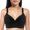 Black, variant on Sngxgn Women's Seamed Soft C up Wirefree Cotton Bra(Purple,115)