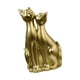 thumbnail image 5 of Estatuas de pareja de gatos, esculturas de animales, centro de mesa de escritorio, obra de arte, regalo para amantes Dorado, 5 of 9