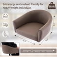 thumbnail image 6 of FIRAVOE Bar Stools with Back Set of 4 (19.7" Large Base) Swivel Counter Height Bar Stools (3.1" Thick Upholstered Seat) Adjustable Faux Leather Barstools Bar Chairs for Kitchen Island, Coffee Brown, 6 of 10