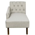thumbnail image 1 of Tufted Chesterfield Back Chaise Lounge in Mist Gray, 1 of 7
