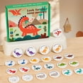 thumbnail image 1 of Juguetes de piscina, juguetes para bebés, juguetes para niños pequeños, juguete de madera, rompecabezas educativo temprano, juego de escritorio de dinosaurios, ajedrez de memoria de dinosaurios de mad, 1 of 8