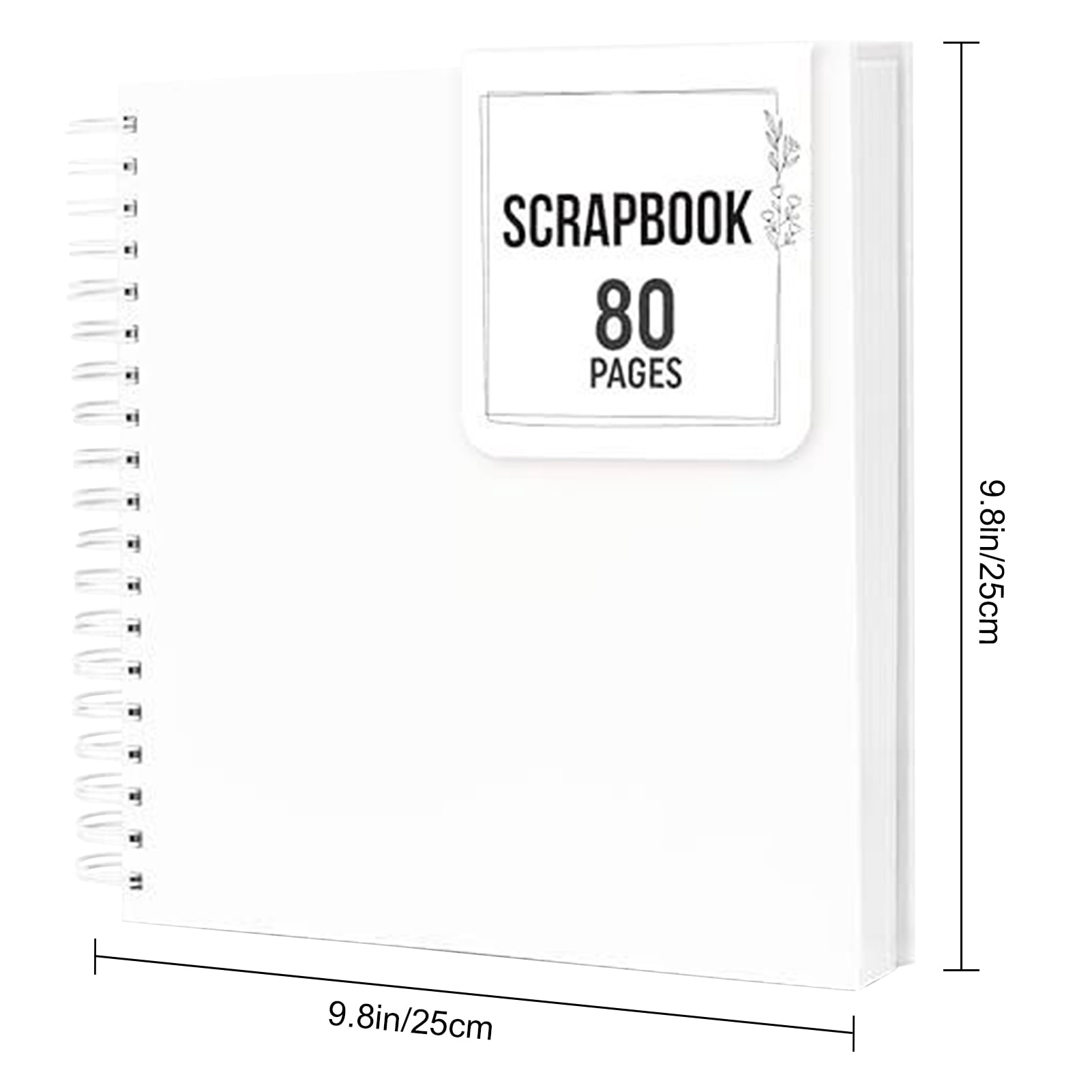 ZenCart 8/10-Inch Scrapbook Photo Album 80 Pages Spiral Bound DIY Hard Cover Spiral Wedding Travel Baby Shower Children Family Anniversary Picture Book