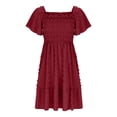 thumbnail image 3 of Girls Summer Dress Short Sleeve Girls Casual Dresses Smocked Embroidered Girls Beach Dresses for 8-9 Years Girls, 3 of 8
