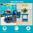 thumbnail image 4 of Nalone HDPE Adirondack Outdoor Side Table, Outdoor Coffee Table Double Layer With Shelf All Weather Use Patio Deck Table, Outside Coffee Side End Table, Navy Blue, 4 of 7