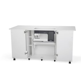 Arrow Bertha Sewing Cabinet And Table With Machine Lift 3 Finishes Walmart Com Walmart Com