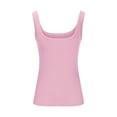 thumbnail image 5 of UPPADA Women Sleeveless Scoop Neck Ribbed Tank Tops Solid Color Basic Slim Tanks Casual Fitted Cami Shirts,Tank Top for Women Pack Ribbed Pink,L, 5 of 6