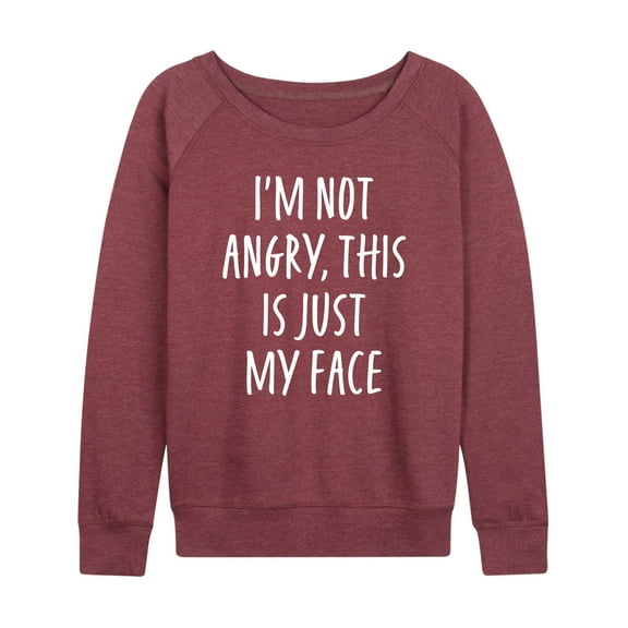 Instant Message - Not Angry Just My Face - Women's Lightweight French Terry Long Sleeve Shirt