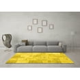 thumbnail image 3 of Ahgly Company Indoor Square Patchwork Yellow Transitional Area Rugs, 5' Square, 3 of 4
