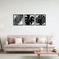 thumbnail image 2 of Wooden Wall Art for Home Decoration |Three Pieces Leaf Set | Black, 2 of 7