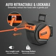 thumbnail image 3 of VEVOR Retractable Air Hose Reel, 3/8 IN x 50 FT Hybrid Air Hose Max 300PSI, Air Compressor Hose Reel with 5 In Lead in, Ceiling / Wall Mount Enclosed Air Reel, 180° Swivel Mount, 3 of 9