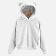 thumbnail image 2 of Krdevn Bear Ear Hoodie - Women's Pullover with Cute Ears, Warm Loose Fall Sweatshirt for Casual Outfits, Size for 3XL, 2 of 6
