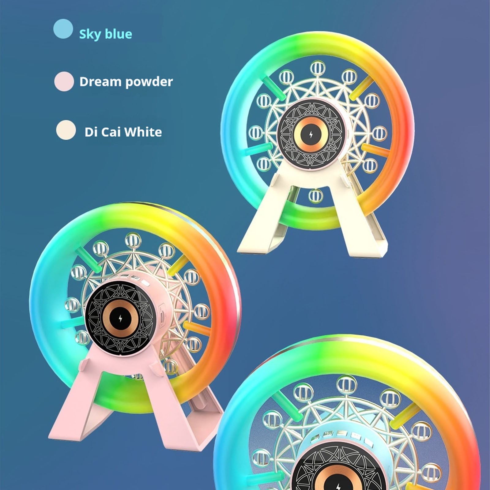 Kyusrd Ferris Wheel Wireless Fast Charging Bluetooth Speaker Home Desktop Decorations