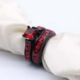 thumbnail image 4 of GY Black Gold Plated Red 1CT CZ Women Wedding Ring Sets 2pcs Engagement Ring for Woman, 4 of 6