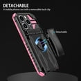 thumbnail image 6 of Allytech Heavy Duty Case for iPhone 14 Plus, Rugged PC Soft TPU Shockproof Anti-Drop Protective Lens Protection Slim Case with Built-in Kickstand Detachable Back Clip Phone Cover,Pink, 6 of 15