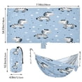 thumbnail image 3 of Hammock Camping Hammock Nylon Portable Hammock Travel Camping Hammock Super Cute Cartoon Zebra, 3 of 8