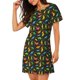 thumbnail image 2 of Easygdp Cartoon Dino Camisón de manga corta para mujer, informal, estampado, 2 of 6