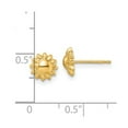 thumbnail image 2 of 14k Gold Polished Sun Post Earrings 7.25x7.25mm Wide Stud Earring for Women - .6 Grams, 2 of 2