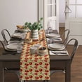 thumbnail image 4 of Table Runner Dresser Scarves 120 Inch Long, Farm Red Apples and Ladybird Linen Dining Table Runners Rustic Yellow Texture Tabletop Scarf for Wedding Holiday Party Kitchen, 4 of 7