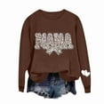 thumbnail image 5 of Mifsaly Lightweight Sweatshirts for Women Mama-Print Oversized Long Sleeve Sweatshirt Gym Workout Fashion Pullover Tops Going Out Spring Fall Streetwear S, 5 of 5