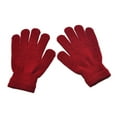 thumbnail image 1 of 1 Pair Kids Gloves Exquisite Keeping-warm Children Gloves Practical Simple Clothes Accessory with Solid Color for Winter Wear Wine red, 1 of 6