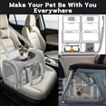 thumbnail image 4 of DENZUS Soft-Sided Cat/Dog/Pet Carrier, Collapsible Pets Travel Carriers for Big Cats/Small Dogs with Shoulder Strap & Removable Mat, Mesh Puppy Carry Bag, Up to 25 Lbs, TSA Airline Approved(Gray), 4 of 8