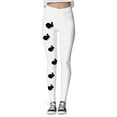 thumbnail image 2 of BOOMILK Easter Leggings for Women Cute Bunny Rabbit Print High Waisted Stretch Yoga Pants Workout Tummy Control Legging, 2 of 6