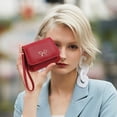 thumbnail image 1 of Women's Lychee Pattern Soft Leather Bowknot Coin Purse, Card Holder Mini Handbag for Everyday Carry, 1 of 6
