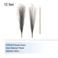 thumbnail image 3 of Unique Bargains 12Pcs Faux Pampas Grass 35.4' Tall 9 Branches Artificial Reed Fluffy Stems for Home Kitchen Vase Gray, 3 of 7
