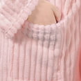 thumbnail image 5 of Htigea Women's Fleece Bathrobe Soft Comfy Long Sleep Robe Belt with Belt and Pocket Winter Warm Loungewear Pink,Free Size, 5 of 5