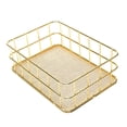 thumbnail image 4 of S L Size Storage Basket Golden Iron Storage Basket Multifunctional Wire Mesh Desktop Storage Organizer for Home Wicker Supplies Glod S, 4 of 9