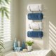 thumbnail image 2 of Toallero enrollado para baño, 4 niveles, montado en la pared, plateado, 2 of 9