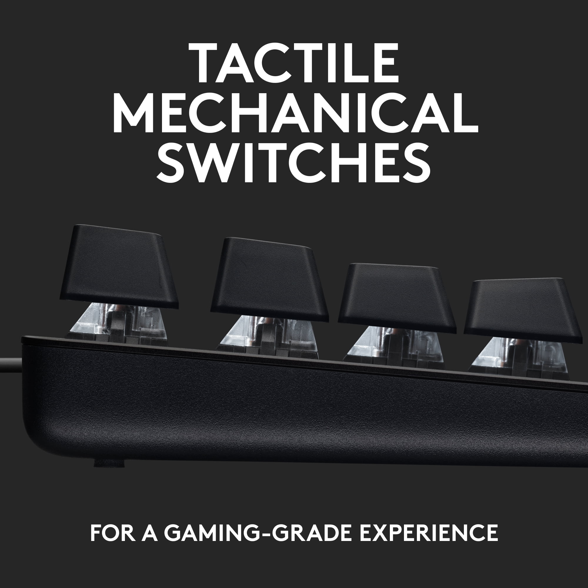 Logitech G413 SE Full-Size Corded Gaming Keyboard, PBT Keycaps, Tactile Mechanical Switches, 6-Key Rollover Anti-Ghosting, FN Keys—white Backlit LED