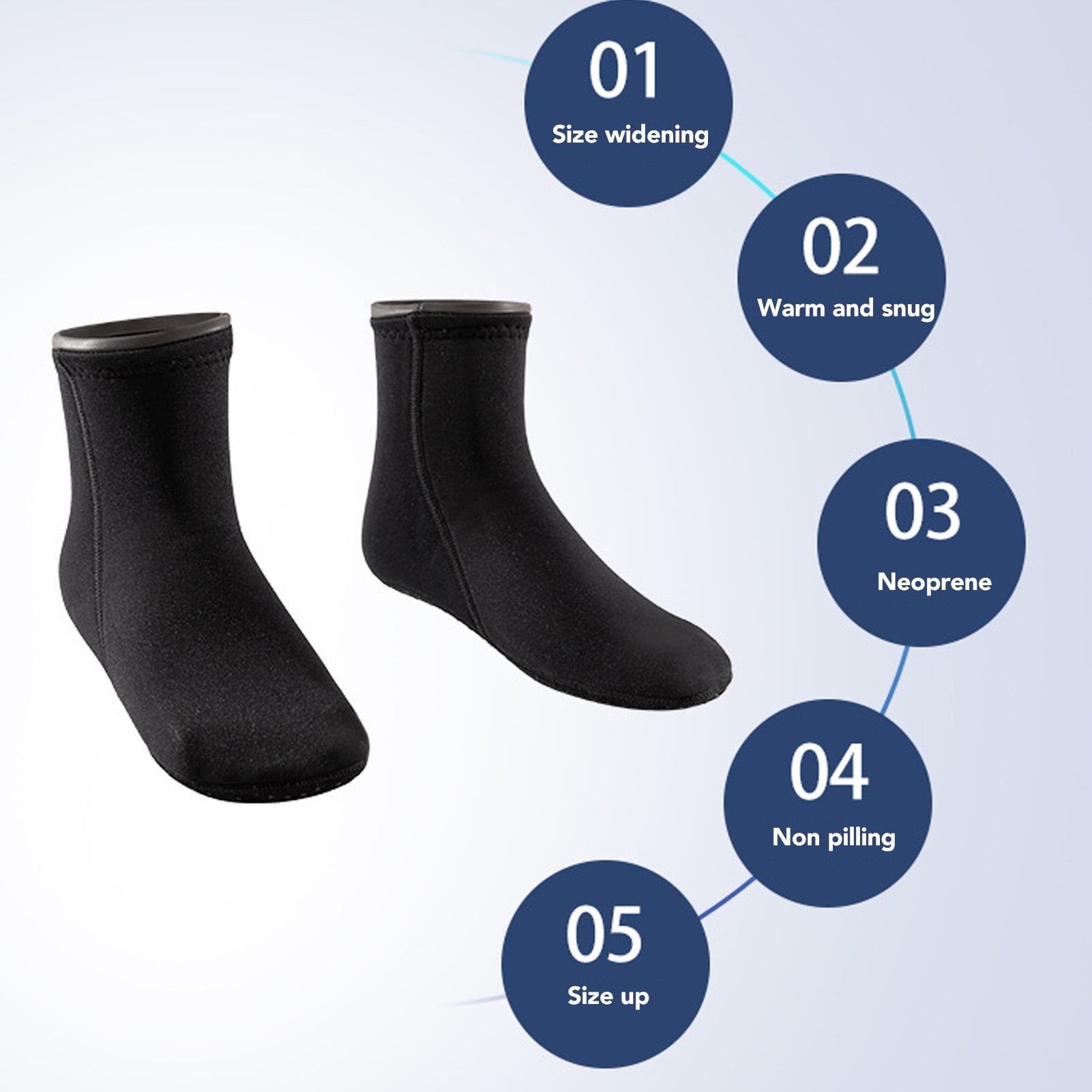 Neoprene Socks 3mm,Warm Quick Drying Lightweight Diving Sock Sand Beach  Volleyball Water Socks For Outdoor Water Sports