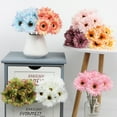 thumbnail image 5 of WBQ 10Pcs Artificial Gerbera Daisies Flowers Fake African Daisy Faux Flowers Silk Flowers for for Wedding Bridal Bouquet Party Home Kitchen Decor, 10.23 In Long, 5 of 6